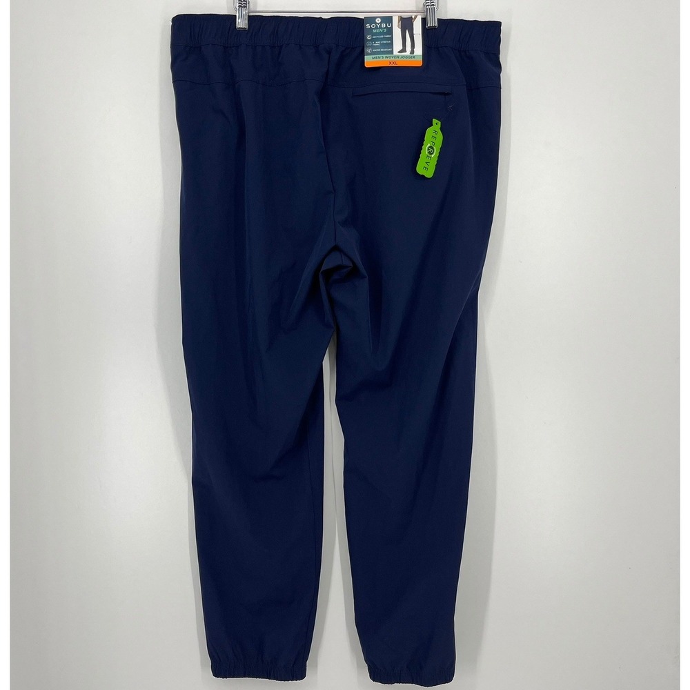 Soybu Mens Woven Jogger Navy Blue Water Resistant Stretch Pants XXL 1856578